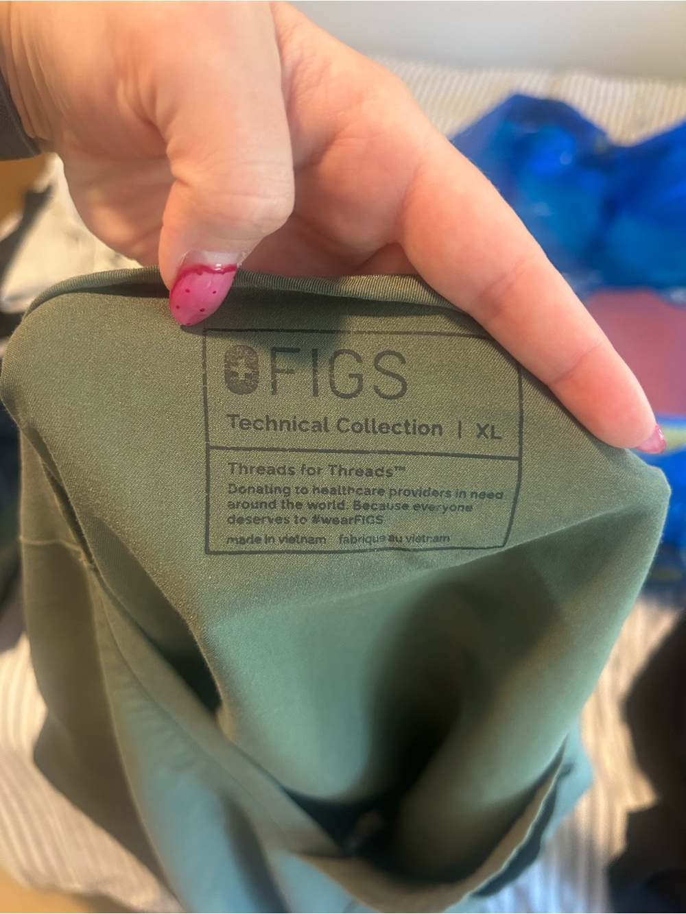 Olive Green Figs Catarina Scrub Top - Picture 3 of 3
